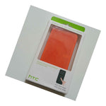 New Real Htc One M8 Dot View Orange Flip Smart Cover Case Zagg Cleaner
