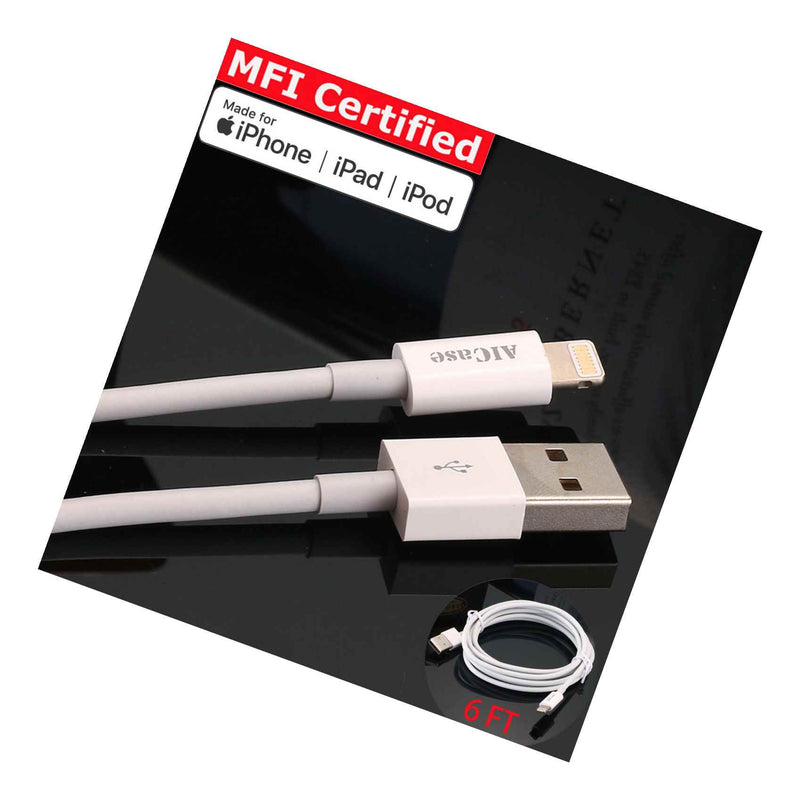 6Ft Apple Certified Mfi Lightning Data Charger Cable Iphone 6 7 8 Plus Xs Max Xr