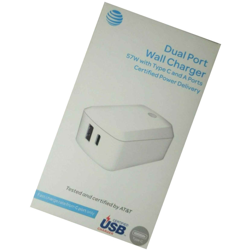 At T Certified 57W Usb Type C Fast Universal Wall Charger White New