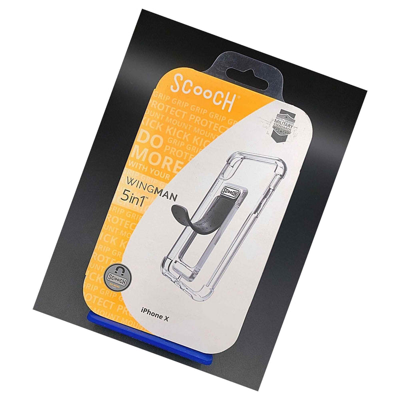 Scooch Wingman 5In1 For Iphone X Clear Case With Kickstand New