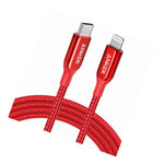 Anker Usb C To Lightning Cable Powerline Iii 6Ft Red Mfi Certified For Iphone