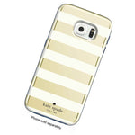 New Oem Kate Spade Hardshell Candy Stripe Gold Case For Samsung Galaxy S6 Edge