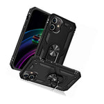 For Iphone 11 Pro Max Case Shockproof Kickstand Black Hard Back Cover