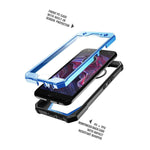 For Moto X4 Case Poetic Guardian Series Clear Hybrid Bumper Tpu Cover Blue