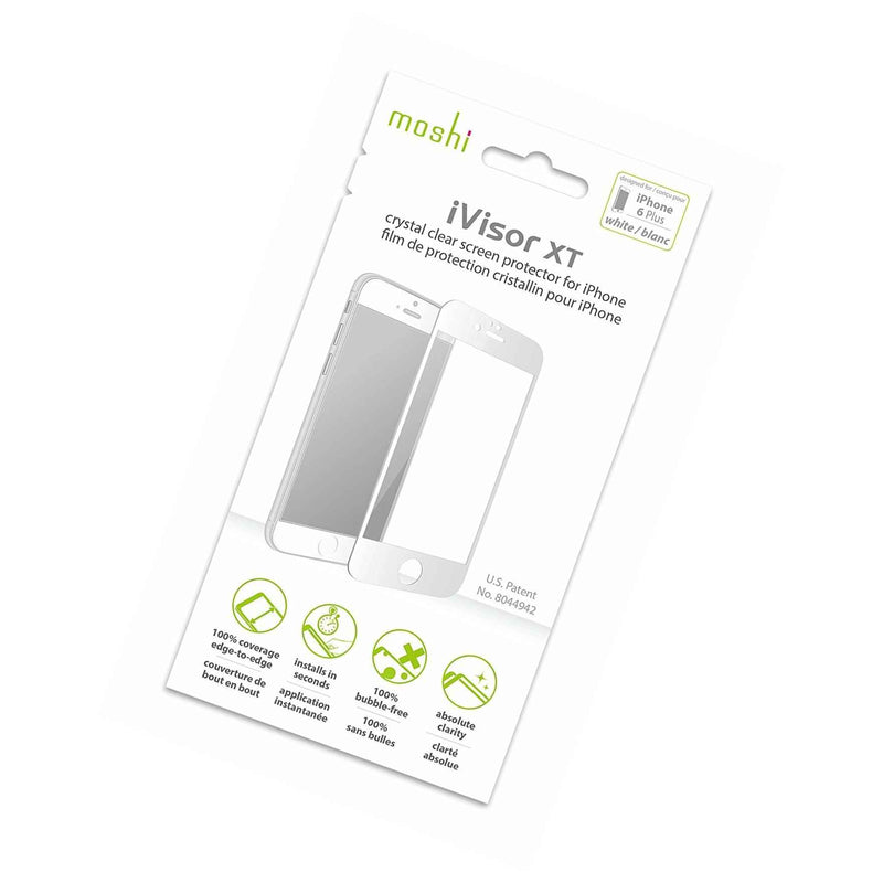 New Oem Moshi Ivisor Xt White Blanc Screen Protector For Iphone 6 Plus 6S Plus