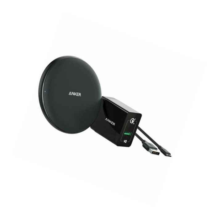 Anker Powerwave Wireless Charger Pad 10W Qi Charging W Wall Charger For Iphone
