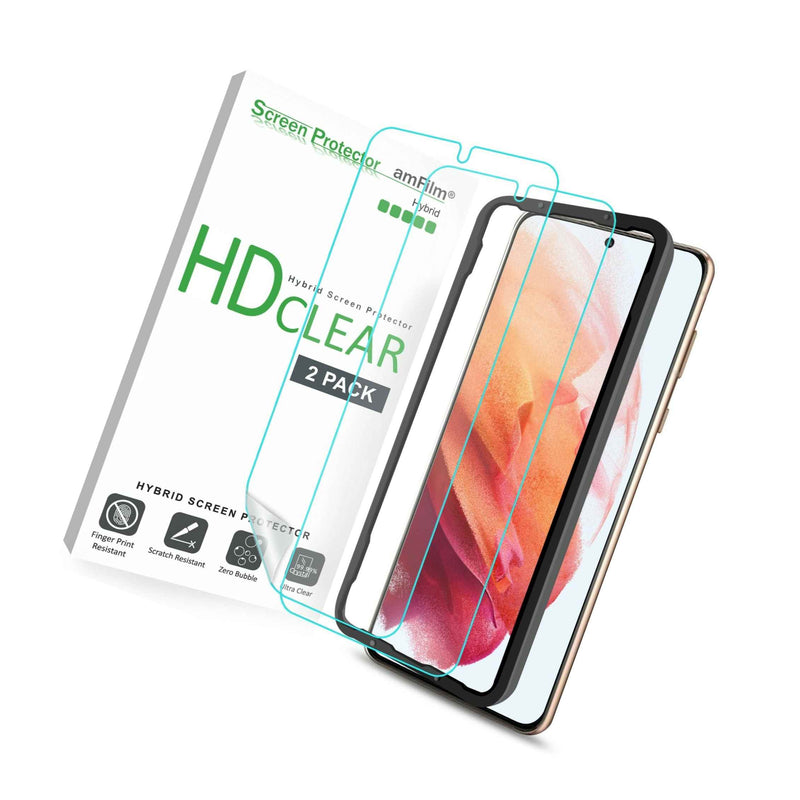 Amfilm 2 Pack Hybrid Film Screen Protector For Samsung Galaxy S21 6 2 2021