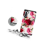 Red Floral Shockproof Dual Layer Phone Case For Samsung Galaxy Note 10