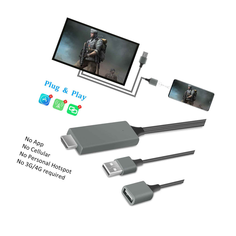 1080P Hdmi Mirroring Cable Phone To Tv Adapter For Iphone Samsung Ipad Android