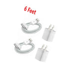 2X Home Wall Charger 6Ft 30 Pin Data Charging Cable For Iphone 3G 4 Ipod Classic