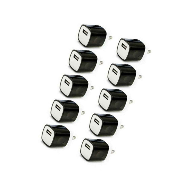10X Black 1A Usb Power Adapter Ac Home Wall Charger Us Plug For Iphone 5 6 7 8 X
