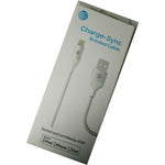 At T Mfi Certified Apple Lightning Charge Sync Data Cable White 4Ft Braided