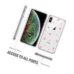For Iphone Xs Max Case Thin Slim Fit Hybrid Shockproof Clear Cover Pink Star