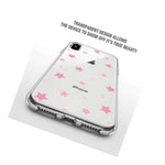 For Iphone Xs Max Case Thin Slim Fit Hybrid Shockproof Clear Cover Pink Star