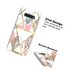 Pink White Marble Design Tpu Slim Hard Back Cover Phone Case For Lg K51 Reflect