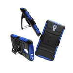 For Lg Volt F90 Stand Blue Black Hard Soft Case Belt Clip Holster Cover