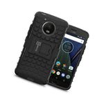 For Motorola Moto G5 5Th Generation Case Black Dual Layer Kickstand Armor