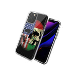 For Apple Iphone 12 Pro 12 Us Mexico Flag Skull Double Layer Phone Case Cover