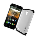 For Alcatel One Touch Conquest Case White Black Slim Rugged Armor Phone Cover