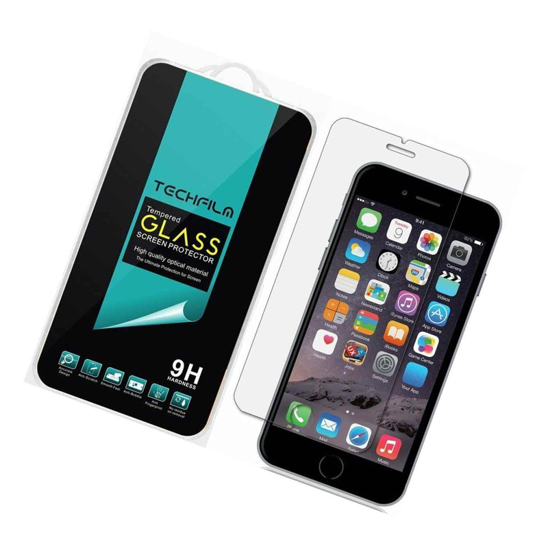 Techfilm Tempered Glass Screen Protector Saver Shield For Apple Iphone 6 6S