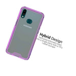 Clear Purple Trim Hybrid Hard Slim Cover Phone Case For Samsung Galaxy A10S