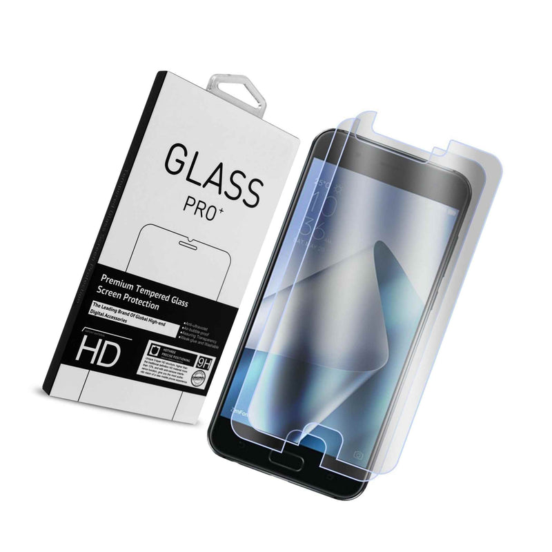 Twin Pack For Asus Zenfone 4 Clear Tempered Glass Screen Protectors 9H