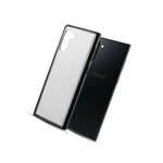 For Samsung Galaxy Note 10 Hard Back Tpu Rubber Phone Case Cover Black Clear