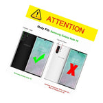 For Samsung Galaxy Note 10 Hard Back Tpu Rubber Phone Case Cover Black Clear