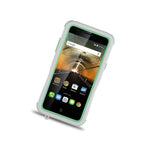 For Alcatel One Touch Elevate Case Teal White Rugged Tough Hybrid Cover