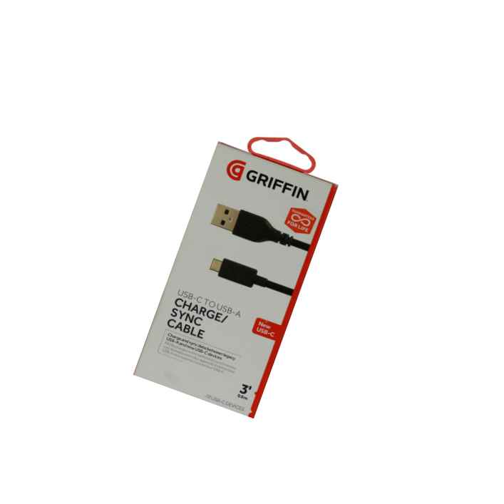 Griffin Type C Usb 3 Feet Black Cable For Samsung Galaxy S10 S10 S9 S8 S8 Note