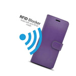 Purple Rfid Blocking Pu Leather Wallet Phone Case For Samsung Galaxy S20 Ultra