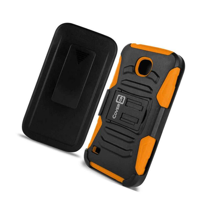 For Huawei Union Case Neon Orange Black Holster Hybrid Clip Phone Cover