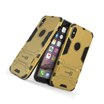 For Apple Iphone X 10 Hard Case Gold Black Slim Hybrid Phone Cover
