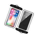 2X Universal Waterproof Phone Case With Neck Strap For Devices Up To 6 In Black