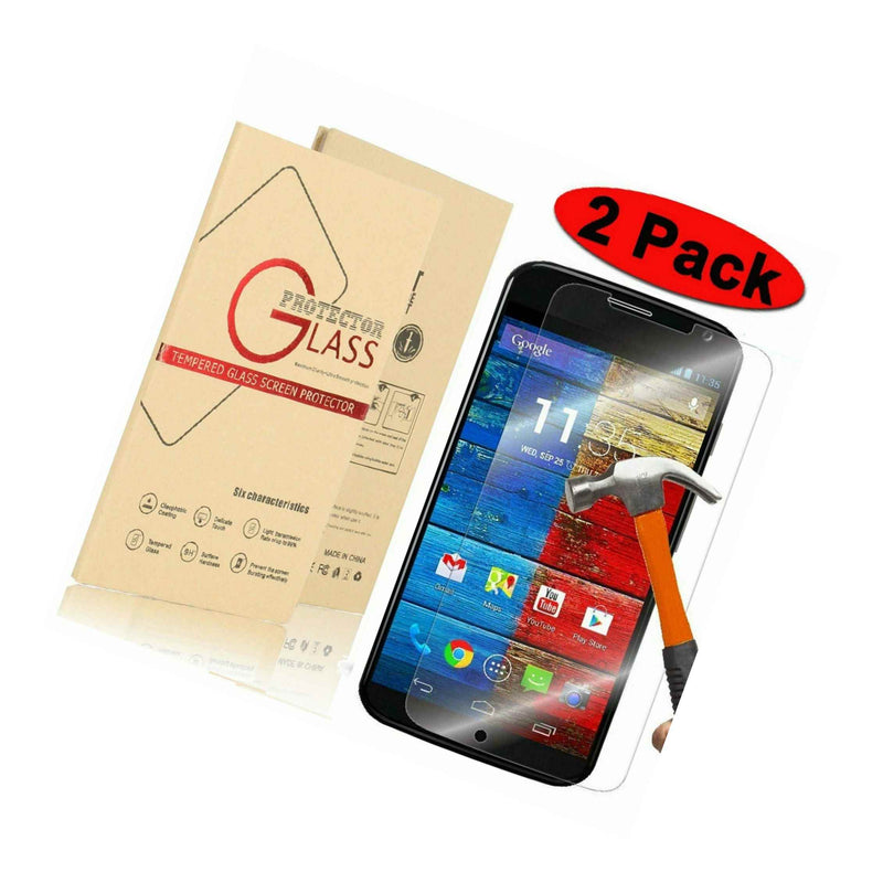 2 Pack Premium Tempered Glass Screen Protector For Motorola Moto X Xt1058 Xt1060