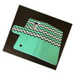 For Lg Volt 2 Ls751 Pu Leather Card Wallet Pouch Holder Case Mint Green Chevron