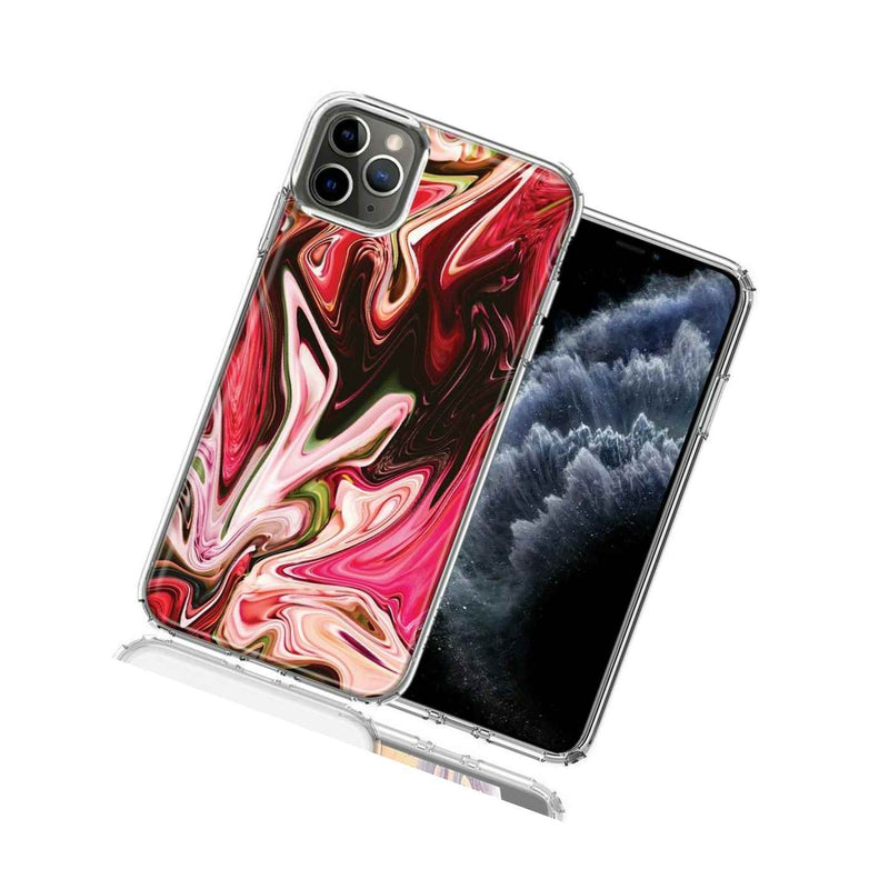 For Apple Iphone 12 Pro 12 Pink Abstract Design Double Layer Phone Case Cover