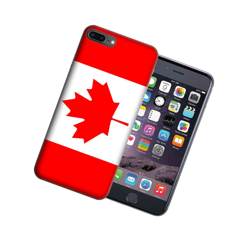 For Apple Iphone 7 Plus 8 Plus Canada Flag Design Tpu Gel Case Cover