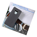 For Lg Stylo 6 Hard Combo Holster Kickstand Case Cover Swivel Belt Clip Black