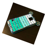 For Samsung Galaxy S5 Hard Tpu Gummy Rubber Skin Case Blue Green Diamond Bling