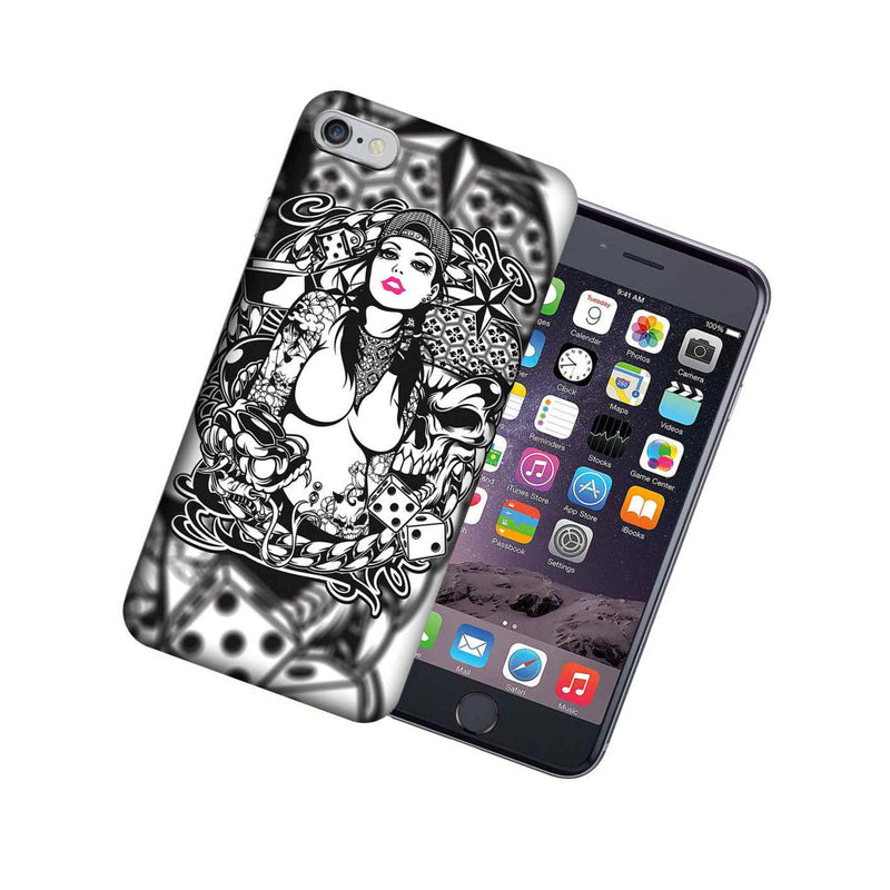 Mundaze Apple Iphone 6 Design Case Tattoo Skull Girl Cover
