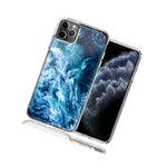 For Apple Iphone 12 Mini Deep Blue Ocean Waves Design Double Layer Phone Case