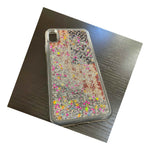 Iphone Xs Max 6 5 Floating Waterfall Glitter Liquid Usa Flag Tpu Rubber Case