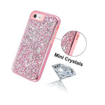 Iphone Se 2Nd Gen 2020 Hard Hybrid Armor Case Cover Pink Diamond Bling Studs