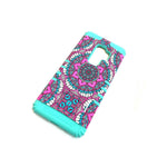 For Samsung Galaxy S9 Plus Hard Hybrid Armor Case Cover Pink Henna Flowers