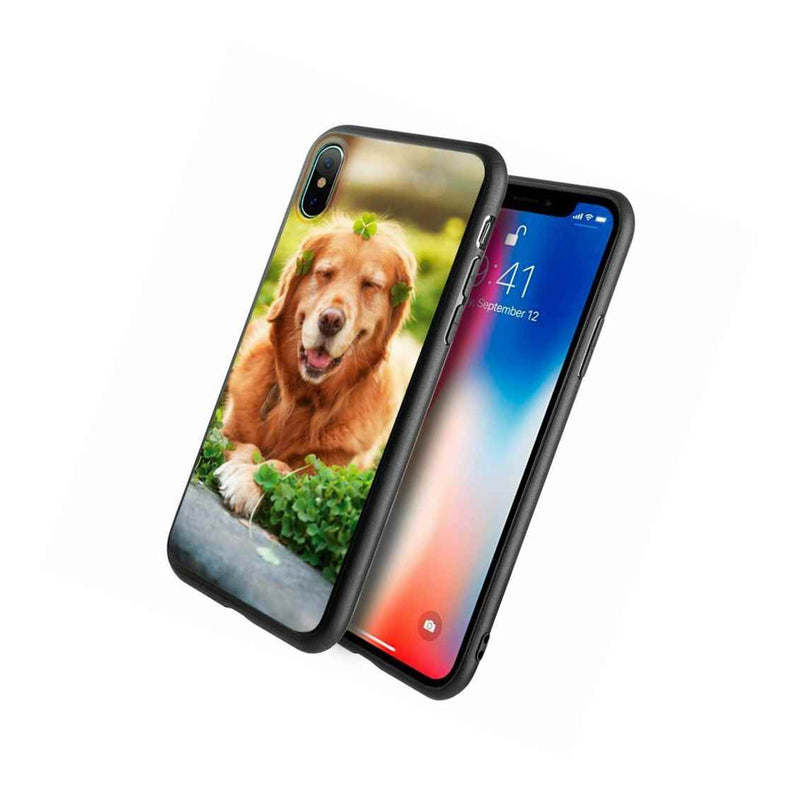 Iphone X Xs Tpu Rubber Slim Fit Skin Case Cover Golden Retriever Happy Dog