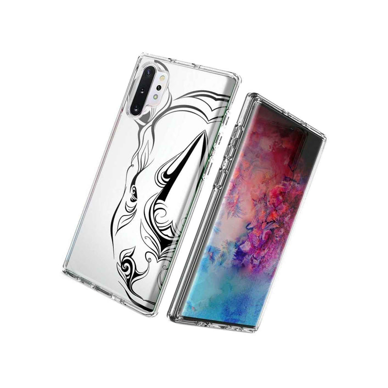 For Samsung Galaxy Note 10 Abstract Rhino Design Double Layer Case