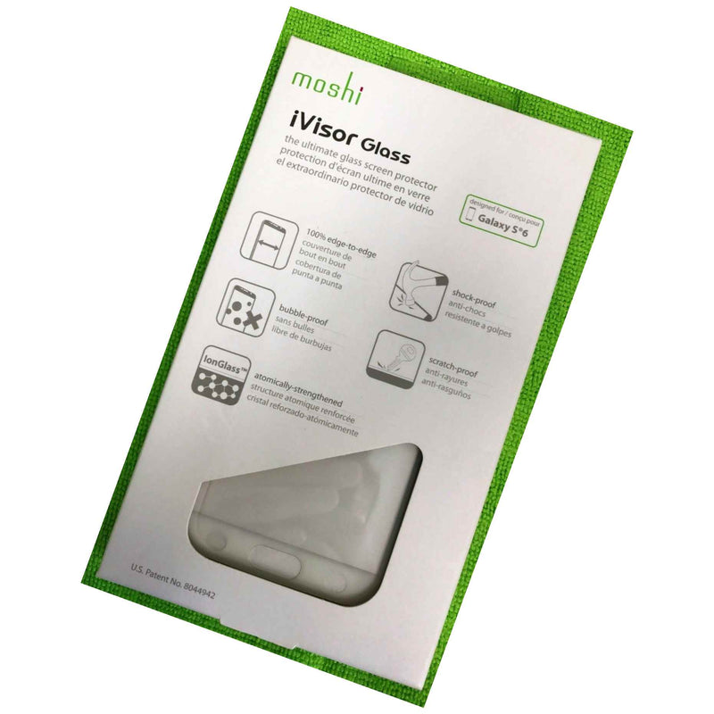 Lot Of 5 New Moshi White Ivisor Glass Screen Protector For Samsung Galaxy S6
