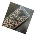 For Lg Stylo 6 Floating Water Liquid Glitter Tpu Case Brown Leopard Cheetah