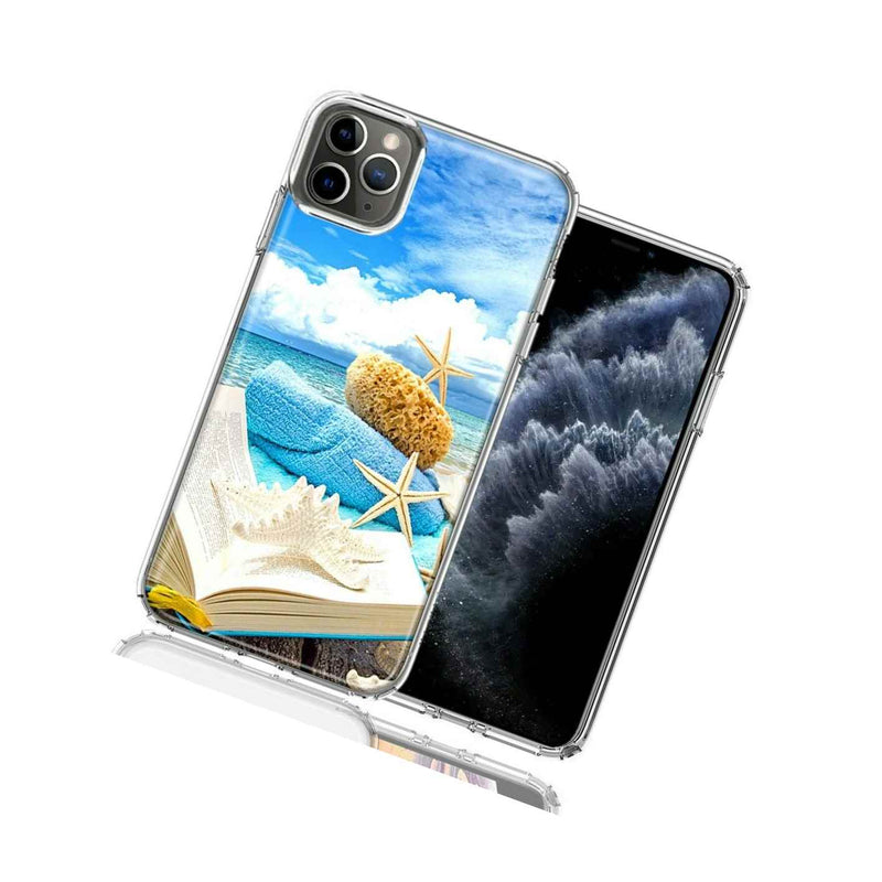 For Apple Iphone 12 Pro Max Beach Reading Design Double Layer Phone Case Cover